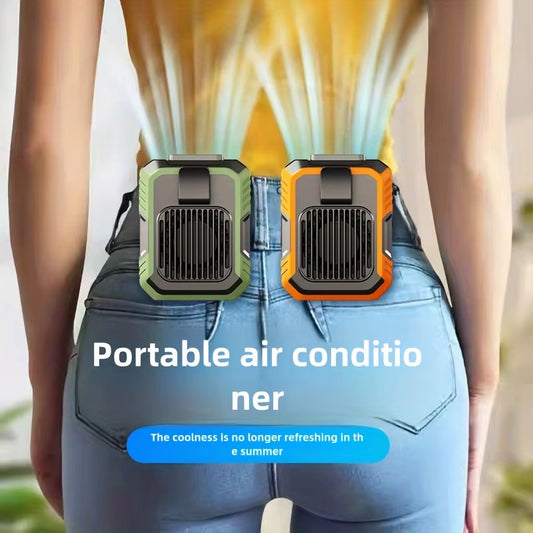 4000Mah Portable Mini Waist Fan Wearable Personal Fan 3 Speed USB Rechargeable Waist Clip Fan Emergency Mobile Power for Outdoor