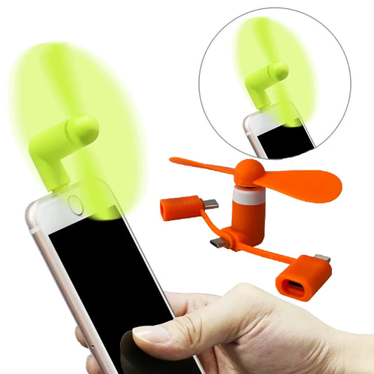 IN 1 Travel Portable Cell Phone Mini Fan Cooling Cooler for Android Type-C Micro USB C for Ipad 5 6 6S 7 plus 8 X XS
