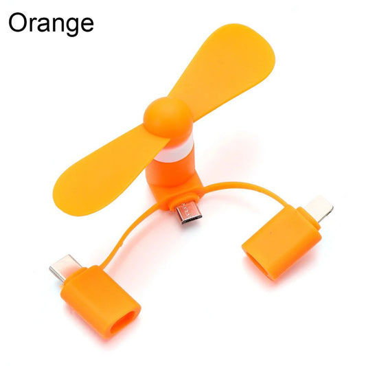 IN 1 Travel Portable Cell Phone Mini Fan Cooling Cooler for Android Type-C Micro USB C for Ipad 5 6 6S 7 plus 8 X XS